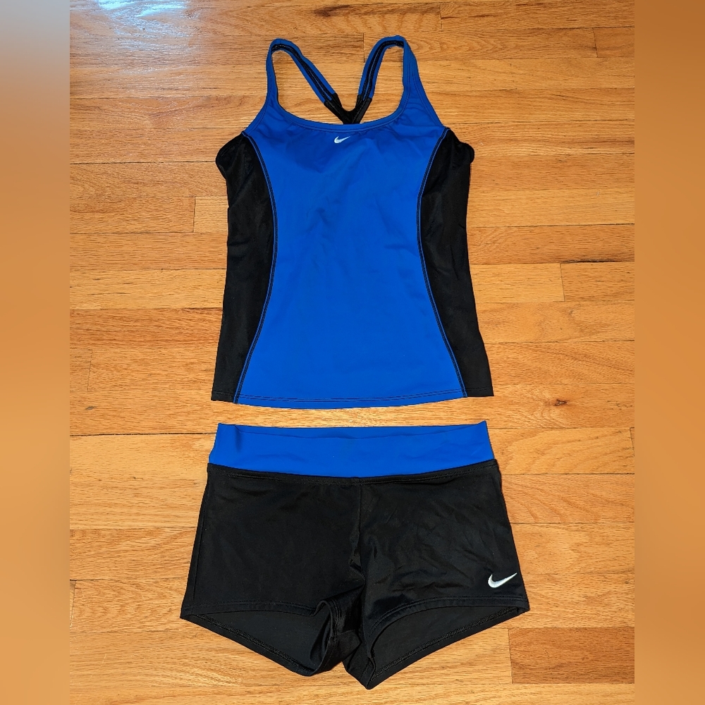 Nike Athletic Two Piece Beach Swimsuit Sz M
